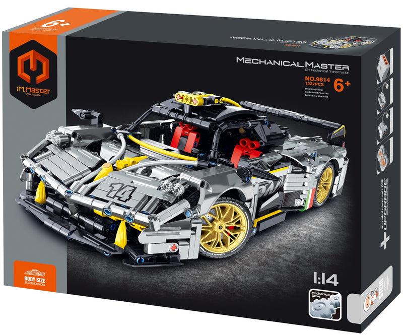 MECHANICAL MASTER 9814 SUPER CAR 1237 PIECE STEM BUILDING BLOCK KIT