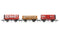 HORNBY R60104 PLANK WAGON TRIPLE PACK ERA 3 DENABY COLLIERY LEICESTER CO-OP AND HALL &CO OO GUAGE TRAIN ROLLING STOCK