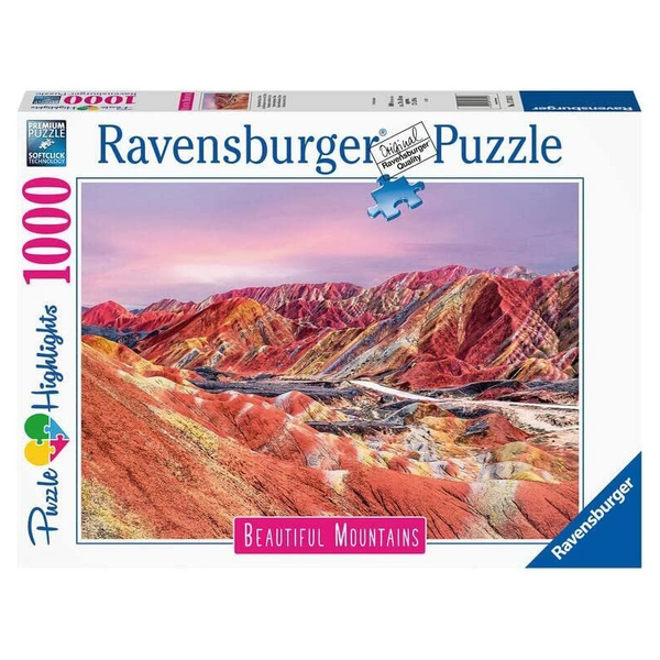 RAVENSBURGER 173143 RAINBOW MOUNTAINS CHINA 1000PC JIGSAW PUZZLE