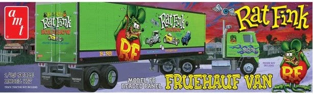 AMT 1292 FRUEHAUF BEADED VAN RAT FINK ED ROTH TRAILER ONLY 1/25 PLASTIC MODEL KIT TRUCK TRAILER