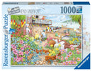 RAVENSBURGER 174799 BEACH GARDEN CAFE 1000PC JIGSAW PUZZLE