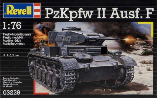 REVELL 03229 PZ.KPFW PANZER II AUSF.F A 1/76 SCALE PLASTIC MODEL KIT TANK