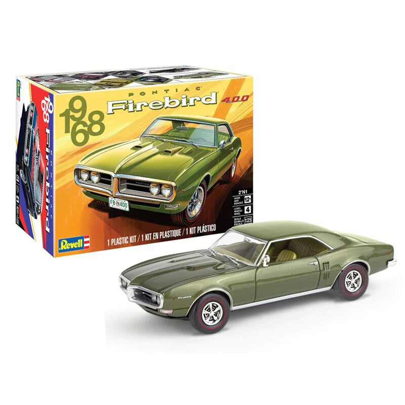 REVELL 14545 1968 PONTIAC FIREBIRD 400 2 IN 1 STREET AND SUPERCHARGED HOT ROD 1/25 SCALE PLASTIC MODEL KIT