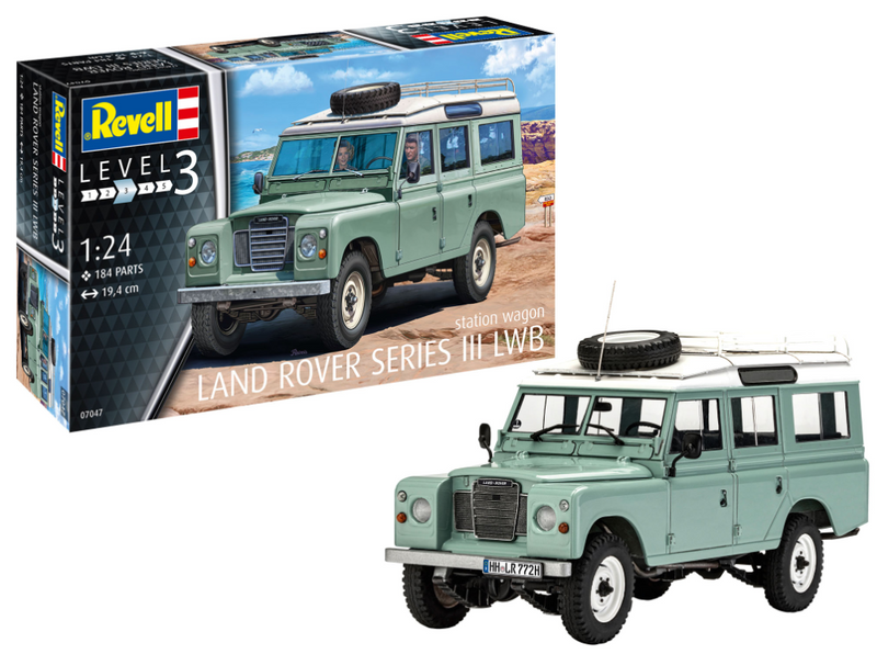 REVELL 07047A LAND ROVER SERIES III LWB 4 DOOR STATION WAGON 1/24 SCALE PLASTICE MODEL KIT VEHICLE