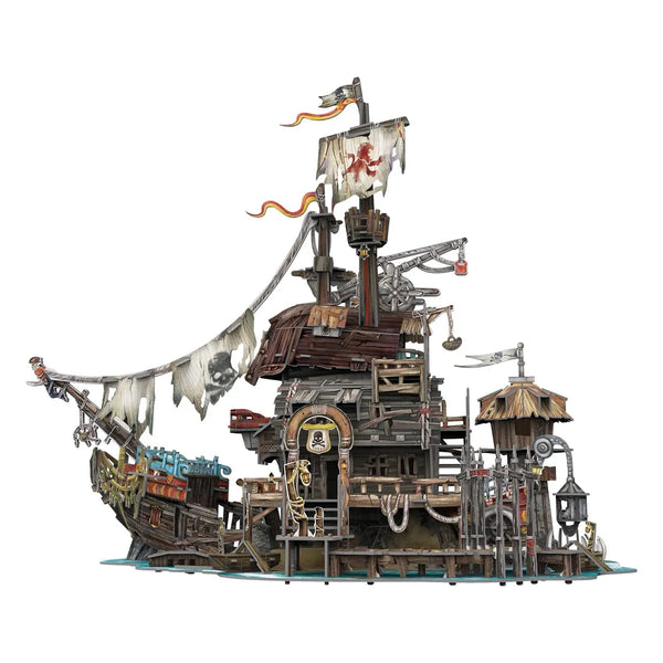 CUBICFUN T4039H TORTUGA PIRATE BAY WELCOME TO TORTUGA 218 PIECE 3D PUZZLE