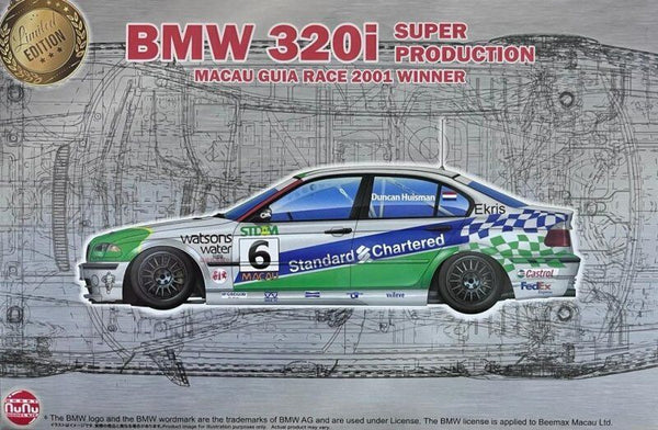 NUNU 24041 2001 BMW 320I SUPER PRODUCTION MACAU GUIA RACE WINNER 1/24 SCALE PLASTIC MODEL KIT