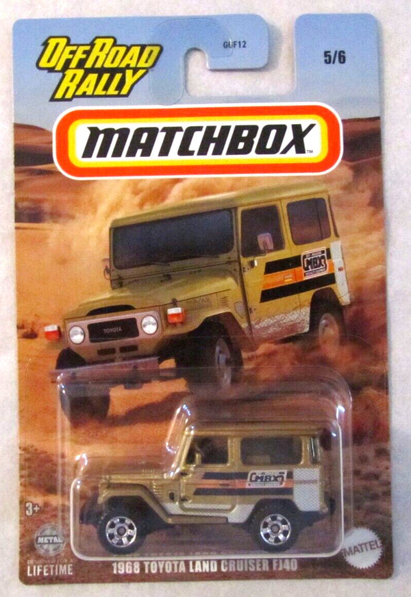 MATCHBOX HVT05 OFF ROAD RALLY 1968 TOYOTA LAND CRUISER FJ40 5/6 LONGCARD