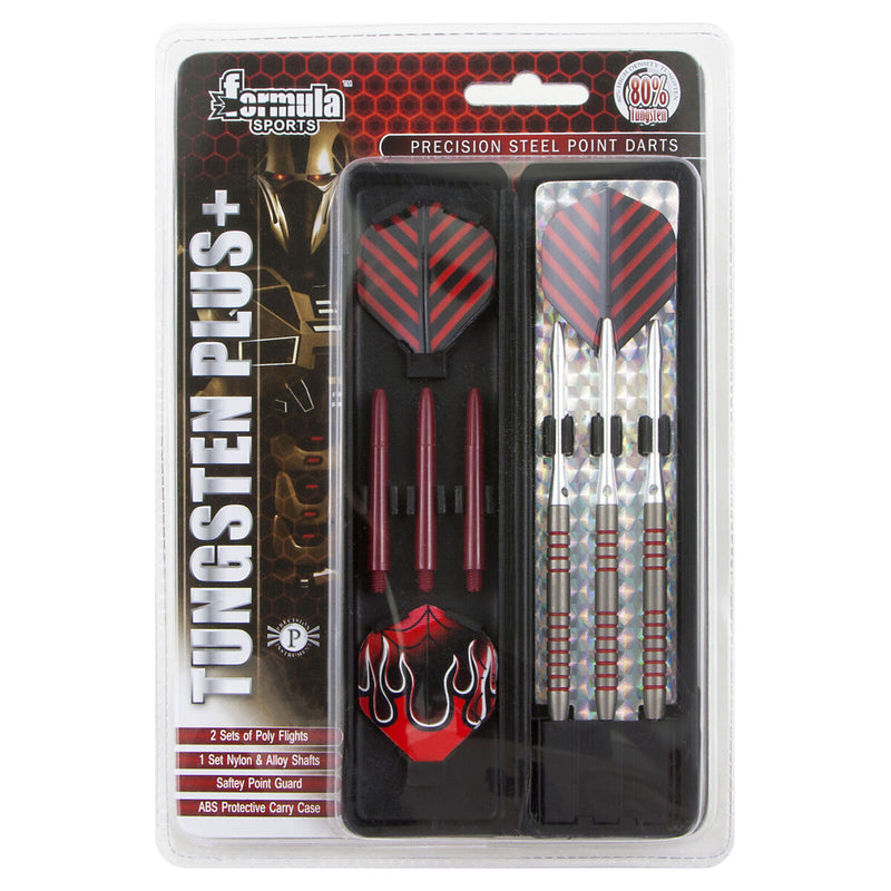 FORMULA SPORTS  TUNGSTEN PLUS - 22 GRAM 80% TUNGSTEN PRECISION STEEL POINT DARTS SET