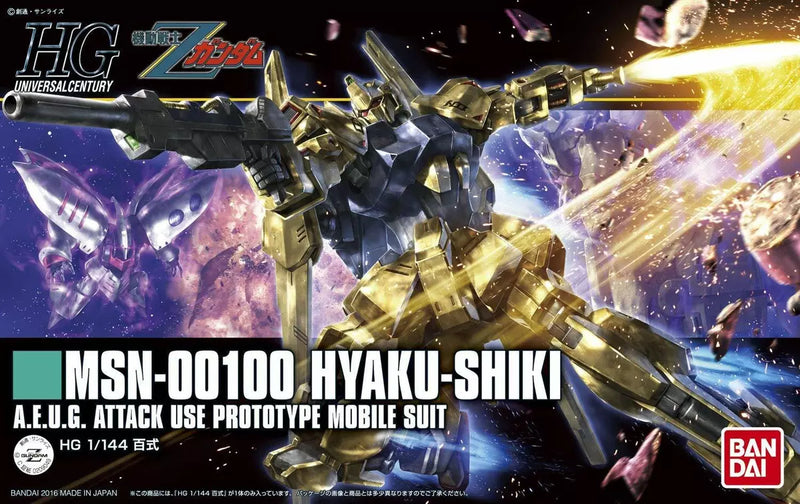 BANDAI 5059242 HG MSN-00100 HYAKU-SHIKI A.E.U.G. ATTACK USE PROTOTYPE MOBILE SUIT GUNDAM 1/44 SCALE PLASTIC MODEL KIT