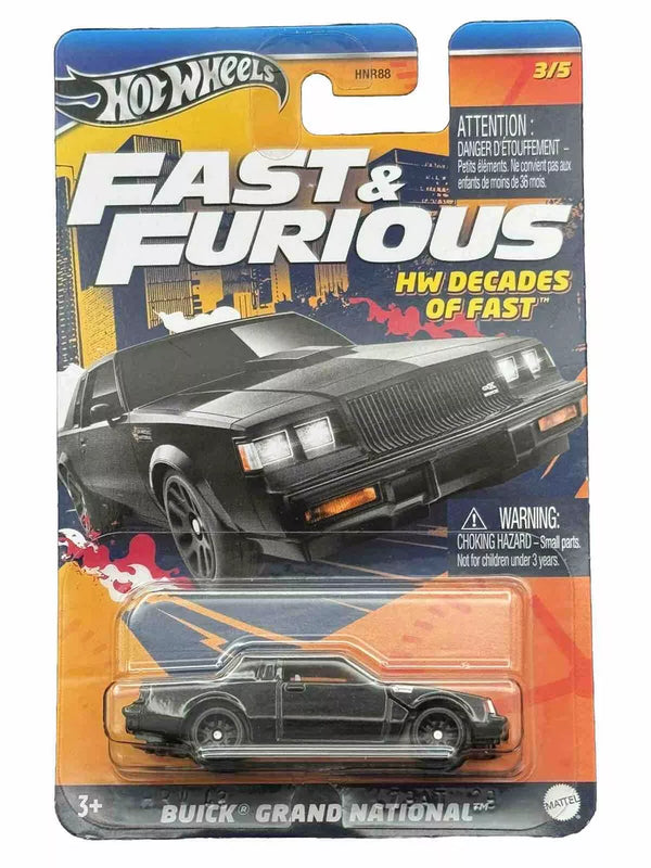 HOTWHEELS FAST AND FURIOUS HW DECADES OF FAST BUICK GRAND NATIONAL 3/5