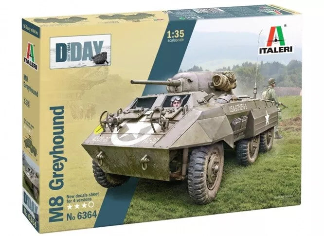 ITALERI 6364 M8 GREYHOUND 1/35 SCALE PLASTIC MILITARY VEHICLE MODEL KIT