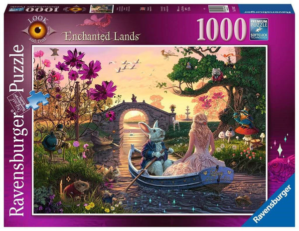 RAVENSBURGER 169627 LOOK AND FIND ENCHANTED LANDS 1000PC JIGSAW PUZZLE