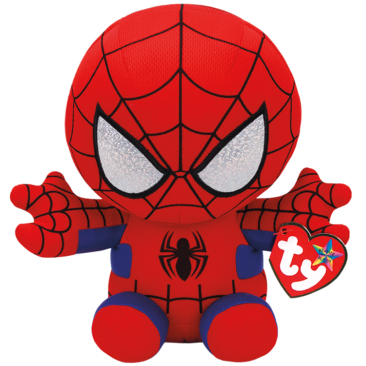 TY ORIGINAL BEANIE BUDDY MARVEL SPIDER-MAN MEDIUM PLUSH