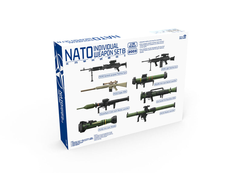 MAGIC FACTORY 2003 NATO INDIVIDUAL WEAPON SET B  1/35 SCALE PASTIC MODEL KIT