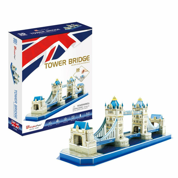 CUBICFUN C238H TOWER BRIDGE WORLDS GREAT ARCHITECTURE 52 PIECE 3D CARD PUZZLE