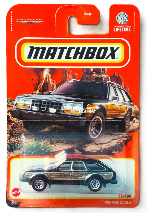 MATCHBOX 1980 AMC EAGLE 22/100 METAL DIECAST CAR LONGCARD