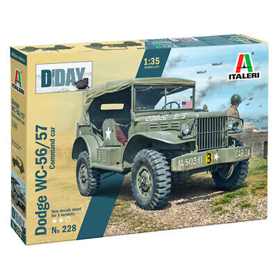 ITALERI 228 DODGE WC-56/57 COMMAND CAR 1/35 SCALE PLASTIC MILITARY VEHICLE MODEL KIT