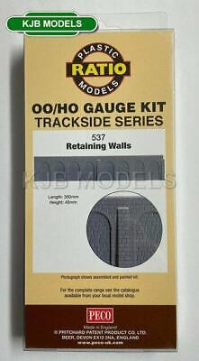 PECO PLASTIC MODELS 537 RETAINING WALLS OO/HO GAUGE KIT TRACKSIDE SERIES