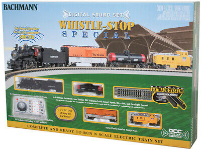 BACHMANN 24133 DIGITAL SOUND SET WHISTLE-STOP SPECIAL COMPLETE AND READY TO RUN N SCALE ELECTRIC TRAIN SET