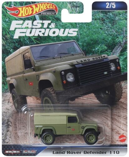 HOT WHEELS PREMIUM FAST & FURIOUS HKD26 LAND ROVER DEFENDER 110 - 2 OF 5 DIECAST CAR