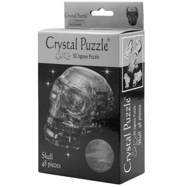 CRYSTAL PUZZLE 90217 BLACK SKULL 48PC 3D JIGSAW PUZZLE
