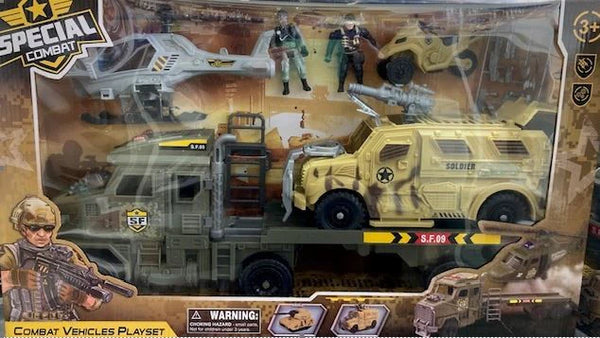 SPECIAL COMBAT TRANSPORTER PLAY SET LARGE WITH APV