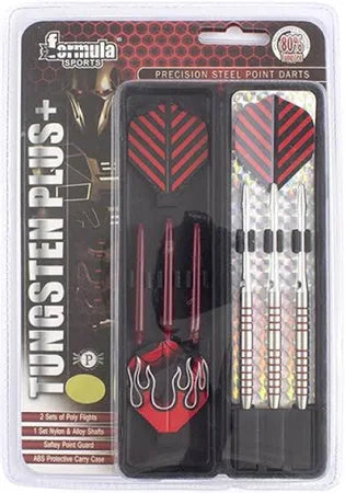 FORMULA SPORTS  TUNGSTEN PLUS - 24 GRAM 80% TUNGSTEN PRECISION STEEL POINT DARTS SET