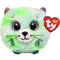 TY BEANIE BALLS EVIE GREEN CAT BALL