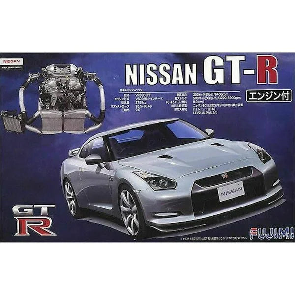 FUJIMI ID-131 NISSAN GT-R WITH ENGINE 1/24 SCALE PLASTIC MODEL KIT