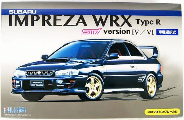 FUJIMI ID-99 SUBARU IMPREZA STI VER IV/VI WITH WINDOW FRAME MASKING SEAL 1/24 SCALE PLASTIC MODEL KIT