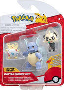 POKEMON 3 FIGURE PACK WITH TOGEPI WARTORTLE AND PANCHEM