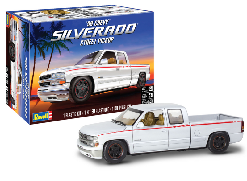 REVELL 14538 99 CHEVY SILVERADO STREET PICKUP 1/25 SCALE PLASTIC MODEL KIT VEHICLE