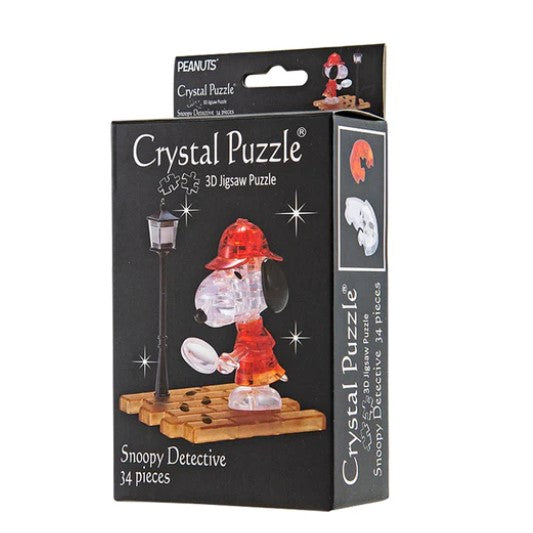 CRYSTAL PUZZLE 90527 SNOOPY DETECTIVE 34PC 3D JIGSAW PUZZLE