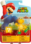 SUPER MARIO KOOPA TROOPA WITH QUESTION BLOCK 11 POINTS OF ARTICULATION 4 INCH FIGURE