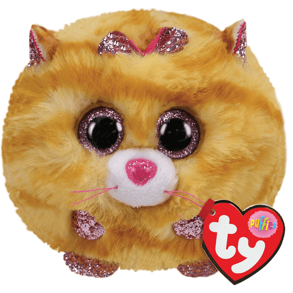 TY BEANIE BALLS TABITHA YELLOW CAT BALL