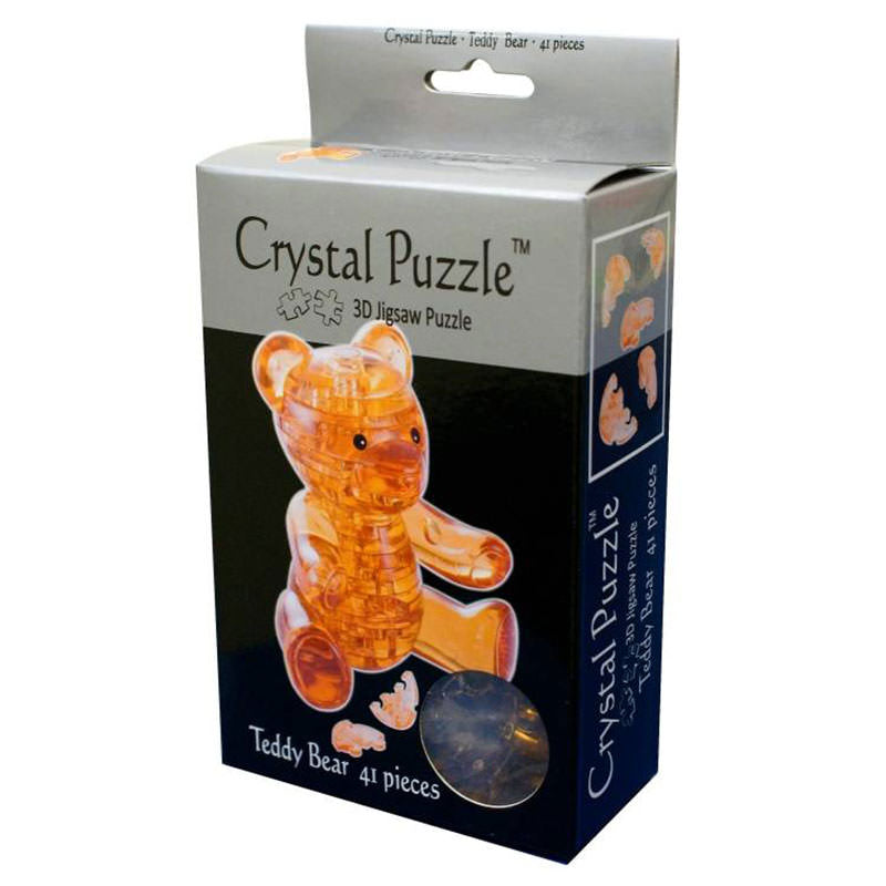 CRYSTAL PUZZLE 90214 BROWN TEDDY BEAR 41PC 3D JIGSAW PUZZLE