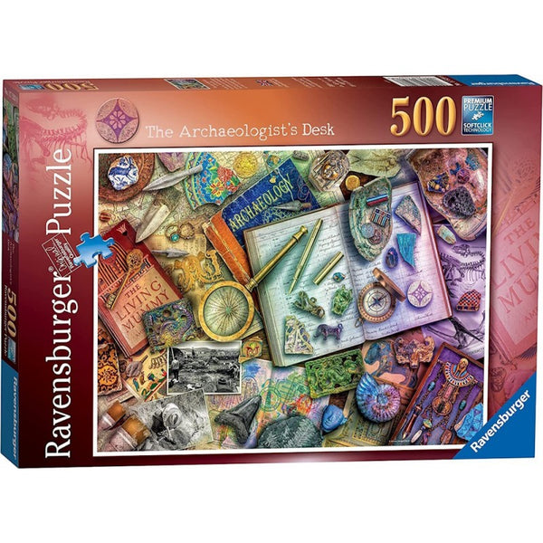 RAVENSBURGER 175208 THE ARCHAEOLOGISTS DESK 500PC JIGSAW PUZZLE