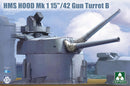 TAKOM 5020 HMS HOOD MK 1 15/42 GUN TURRET B 1/72 SCALE PLASTIC MODEL KIT