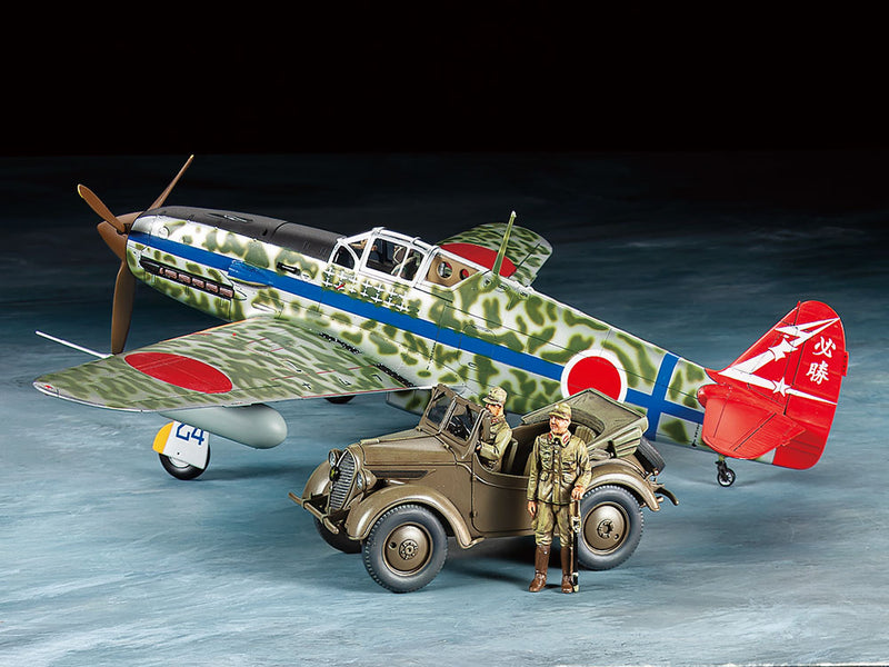 TAMIYA 25203 KI-61-ID HIEN AND 4X4 KUROGANE 1:48 SCALE PLASTIC MODEL PLANE KIT