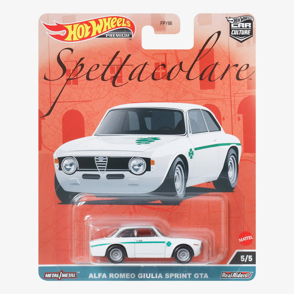 HOT WHEELS PREMIUM CAR CULTURE SPETTACOLARE ALFA ROMEO GIULIA SPRINT GTA 5 OF 5