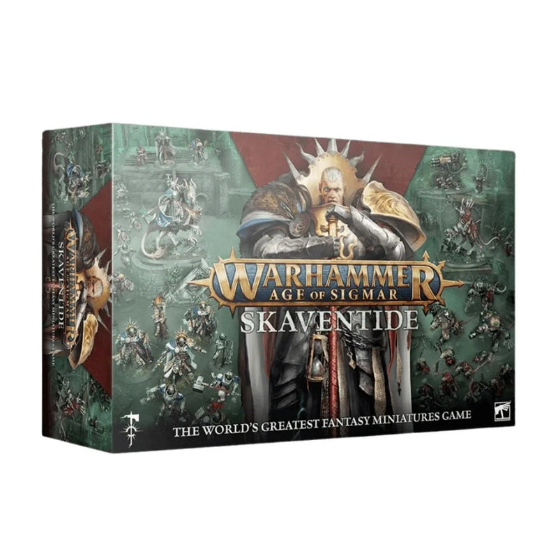 WARHAMMER AGE OF SIGMAR 80-03 SKAVENTIDE FANTASY MINITURES BOARD GAME - SET INCLUDES 74 CITADEL FIGURES