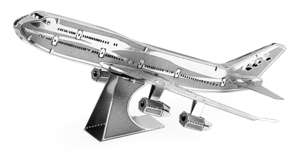 METAL EARTH MMS0004 AIRCRAFT BOEING 747 COMMERCIAL JET 3D METAL MODEL KIT