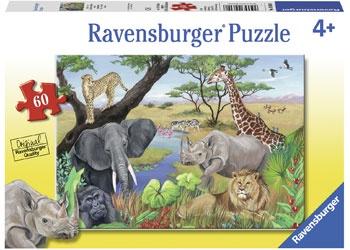 RAVENSBURGER 096008 SAFARI ANIMALS 60PC JIGSAW PUZZLE