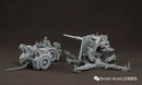 BORDER BT-013 GERMAN 88MM GUN FLAK36 WITH 6 ANTI-AIRCRAFT ARTILLERY CREW MEMBERS 1/35 SCALE PLASTIC MODEL KIT