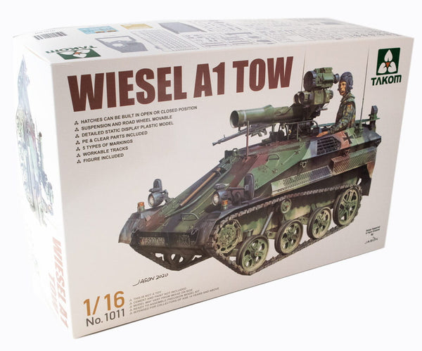 TAKOM 1011 WIESEL A1 TOW 1/16 SCALE TANK PLASTIC MODEL KIT