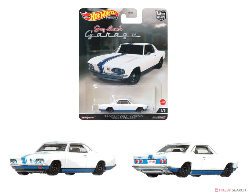 HOT WHEELS PREMIUM CAR CULTURE - JAY LENOS GARAGE - 66 CHEVROLET CORVAIR YENKO STINGER 3/5