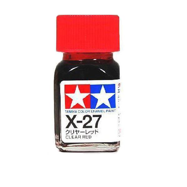 TAMIYA X-27 ENAMEL CLEAR RED PAINT 10ML