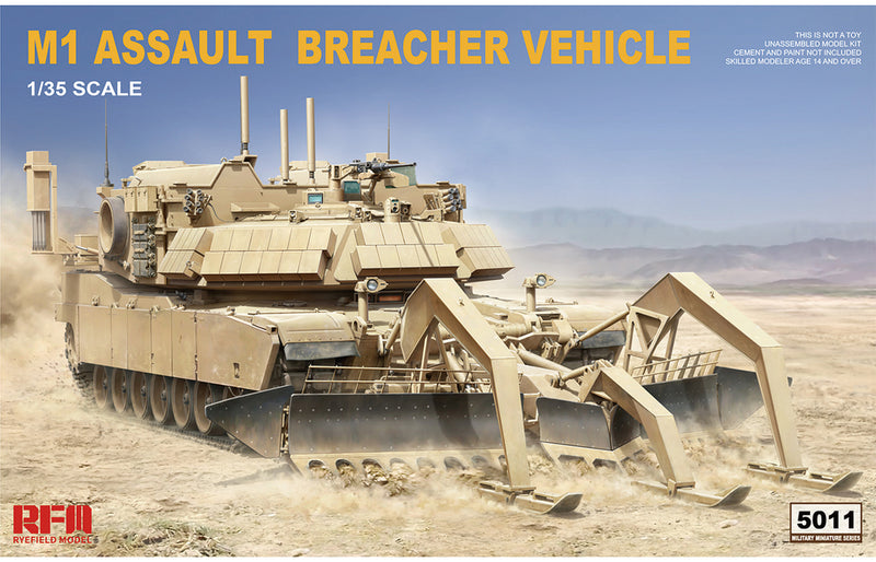 RYEFIELD 5011 1/35 M1 ASSUALT BREACHER VEHICLE PLASTIC MODEL KIT