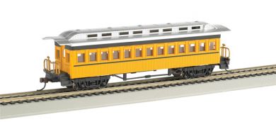 BACHMANN 13403 HO SCALE RS COACH PTD U/L YEL 1860 1880 SCALE MODEL TRAIN