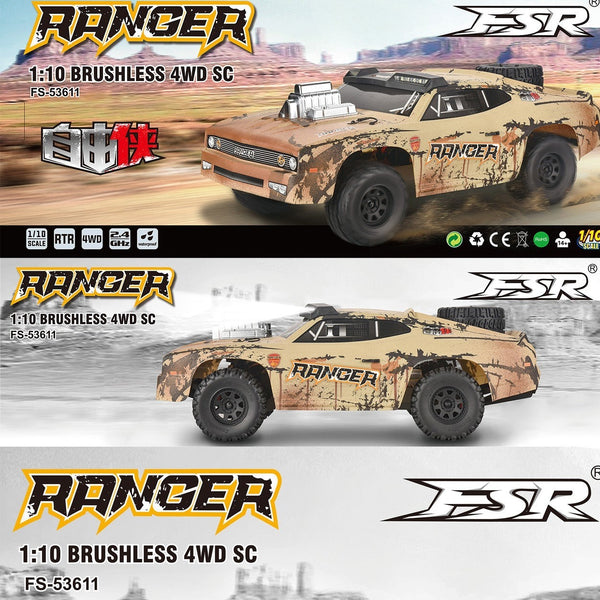 FS RACING FS53611 RANGER BRUSHLESS 4WD SHORT COURSE TRUCK REQUIRES BATTERY AND CHARGER